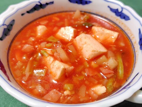 ブロッコリーカリフラワーの茎消費 トマトスープ